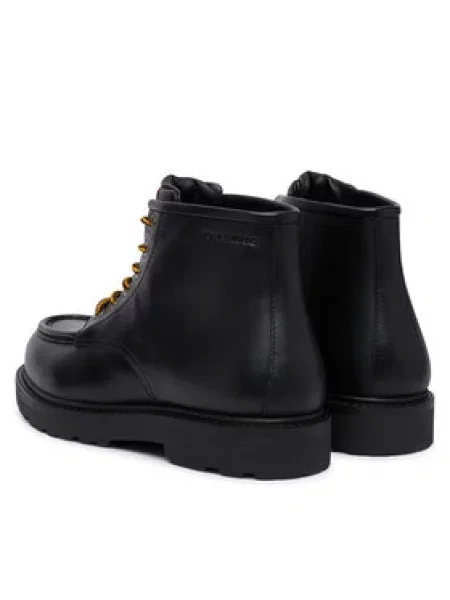 Šnurovacia obuv Tommy Jeans Archive American Lth Boot čierna