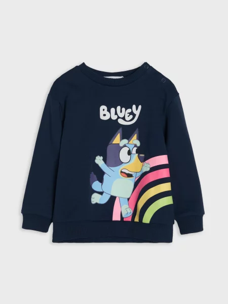 Sinsay Mikina typu crewneck Bluey námořnická modrá