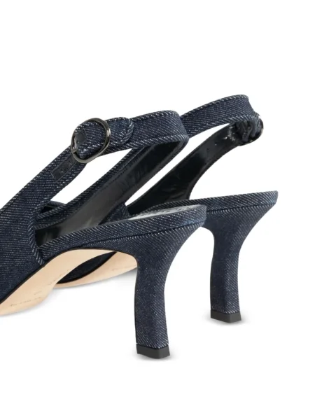 Pantofi cu toc Manolo Blahnik slingback albastru