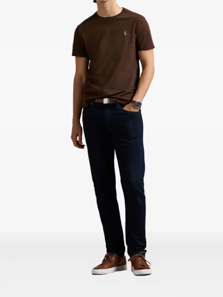 Ριγέ polo Polo Ralph Lauren με κουκούλα με αυτόγραφο λευκό