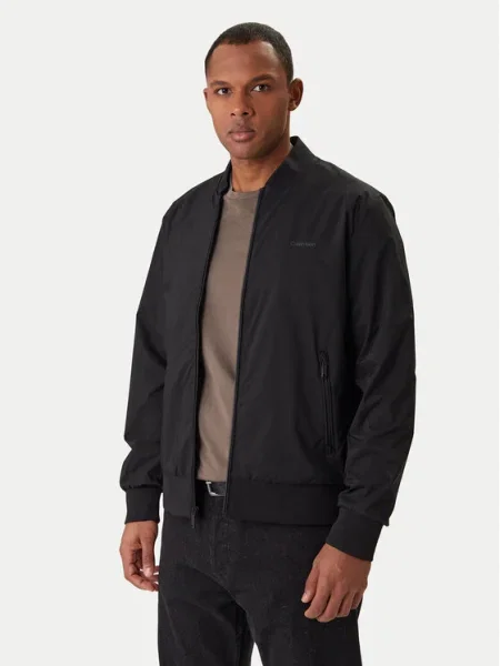 Calvin Klein Geacă de primăvară-toamnă MATTE' negru