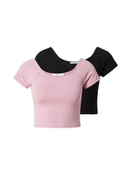 ABOUT YOU Tricou Jale roz pal negru