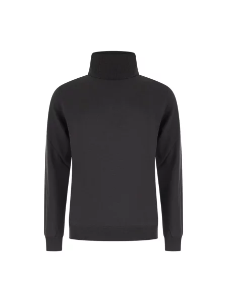 Sweter z golfem Zanone wełniany do golfa szary
