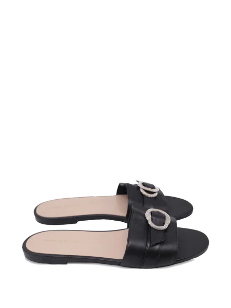 Sandale Stuart Weitzman din piele de cristal negru