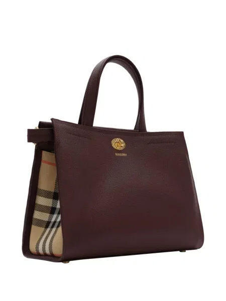 Καρό τσάντα shopper Burberry καφέ