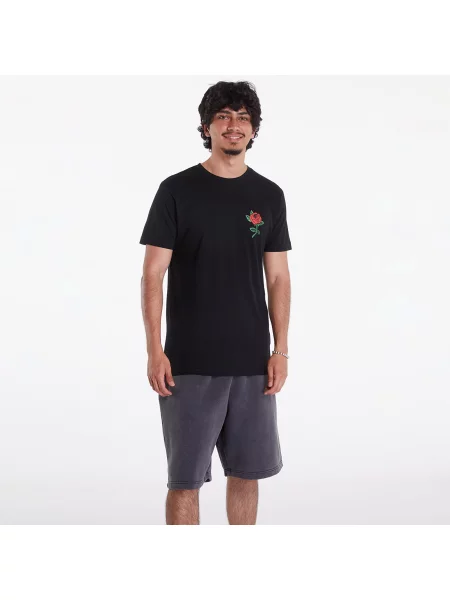 Mister Tee Tričko Rose zelená / ohnivá červená černá
