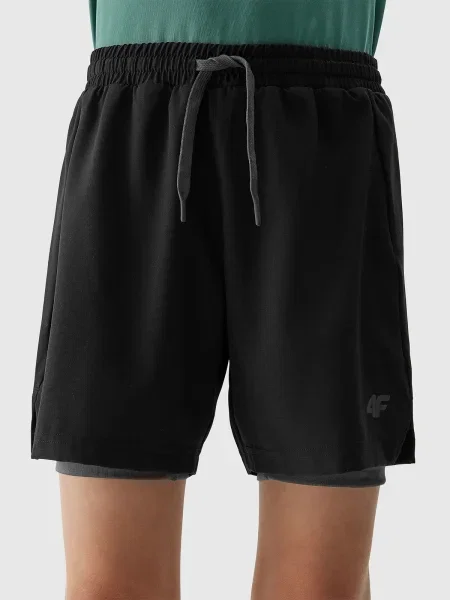 Pantaloni scurți de sport copii 4f negru