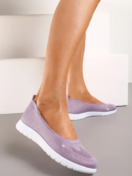 Tenisi Mov Platforma Lomadia Ornamente Strasuri violet