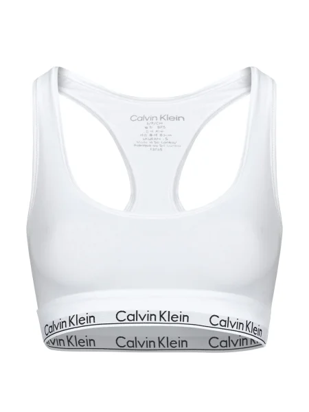 Bez podšívky bralet Calvin Klein Jeans modalovy biela