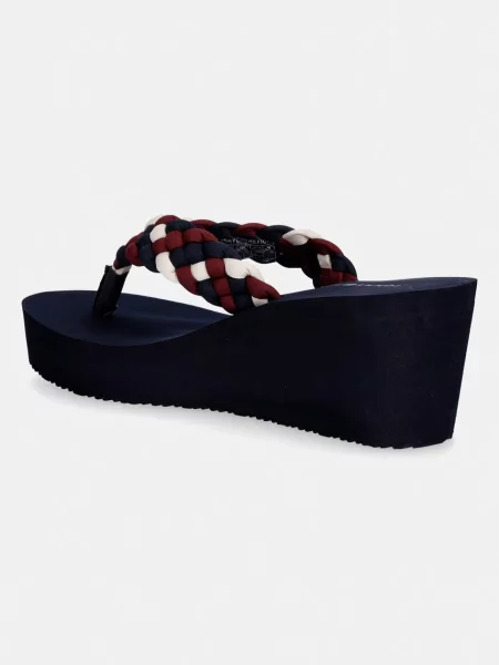 Japonki Tommy Hilfiger Wedge Braided Summer Sandal rwb