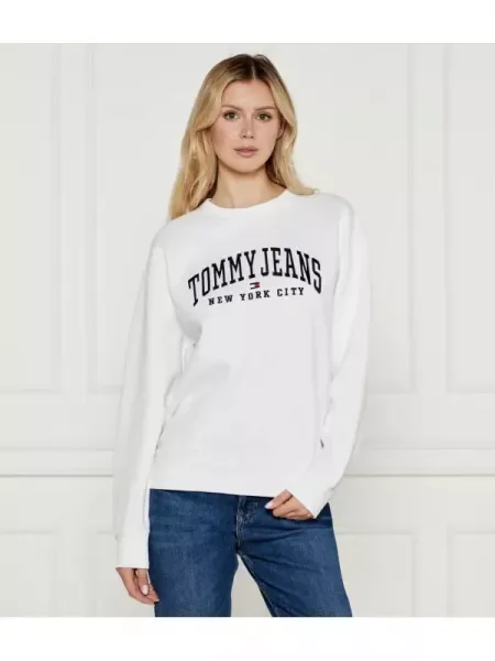 Tommy Jeans Hanorac VARSITY alb