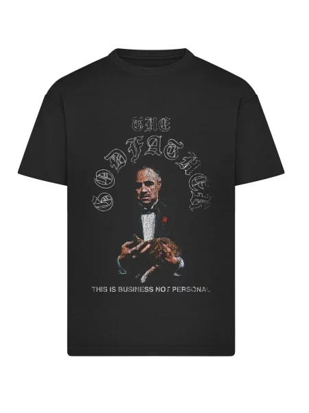 Merchcode Tričko The Godfather not Personal režná / oranžová / černá bílá