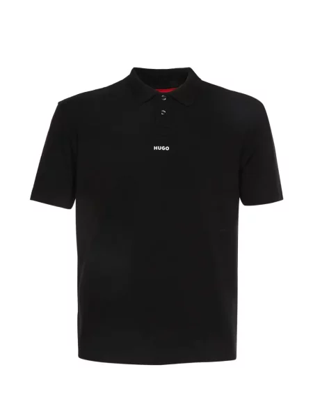 Tricou polo Boss Green Hugo Boss tricotate negru