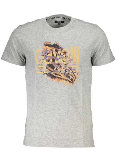 Tricou Cavalli Class scurt gri