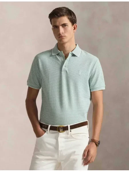 Tricou polo Polo Ralph Lauren plasă de plasă verde