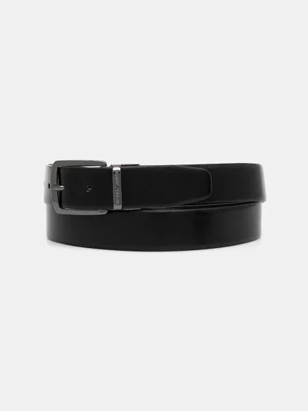 Kožni remen Emporio Armani za muškarce crna