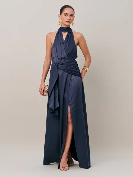 Sável Rochie de seară Clara noapte albastru