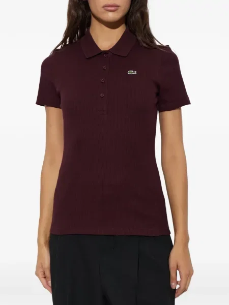 Top Lacoste cu autograf maro
