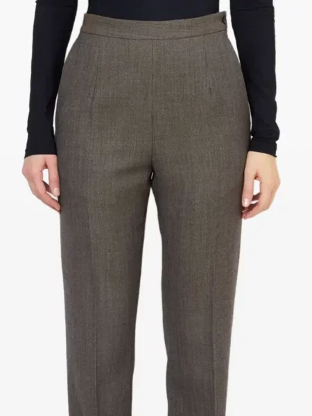 Pantaloni Mm6 Maison Margiela de lână maro