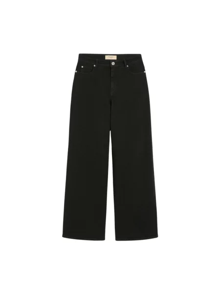 Dżinsy z szerokimi nogawkami Weekend Max Mara czarny