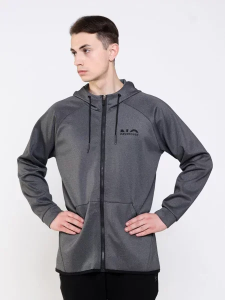 Neverover Geacă sport Core Zipup Hoodie' gri