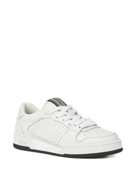 Top Fendi din piele alb