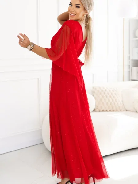 Rochie maxi Numoco Basic roșu