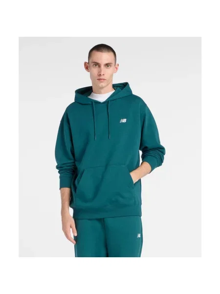 Bluza z kapturem New Balance Sport Essentials French Terry turkusowa S niebieska