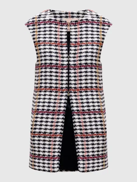 Твідовий жилет з вовною в клітинку Twinset