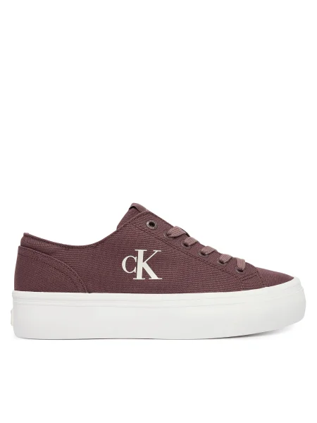 Sneakersy Calvin Klein Jeans Vulc Flatform Low Canvas Mg sivá