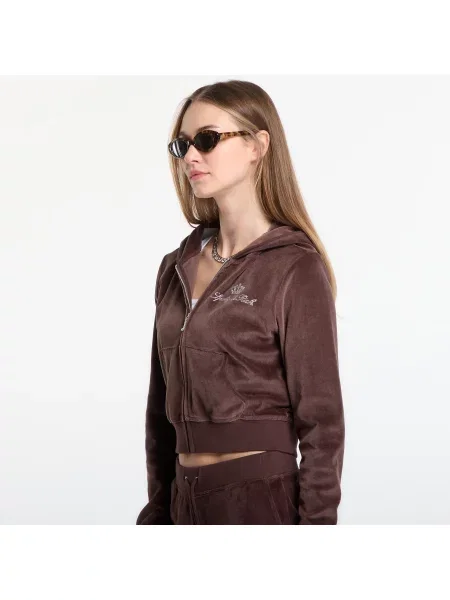 Velurová mikina s kapucňou Sporty & Rich