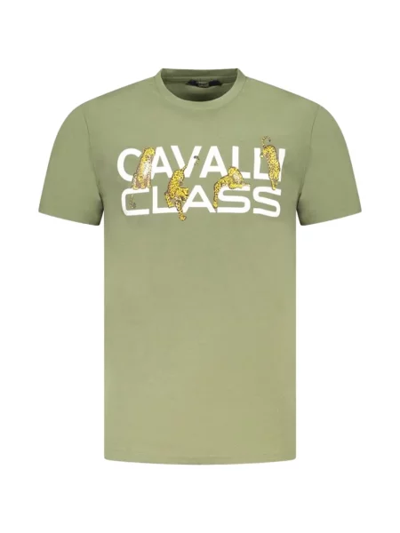 Scurt tricou Cavalli Class cu imagine verde