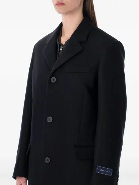 Palton Sporty & Rich de lână negru