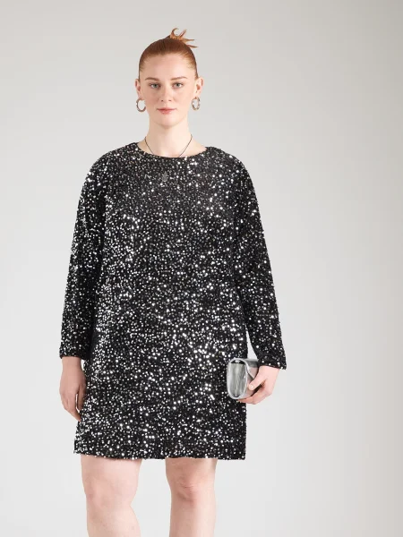 ONLY Carmakoma Rochie de cocktail CARDAIZA / argintiu negru