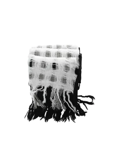 Κασκόλ Yohji Yamamoto με κρόσσια γκρι
