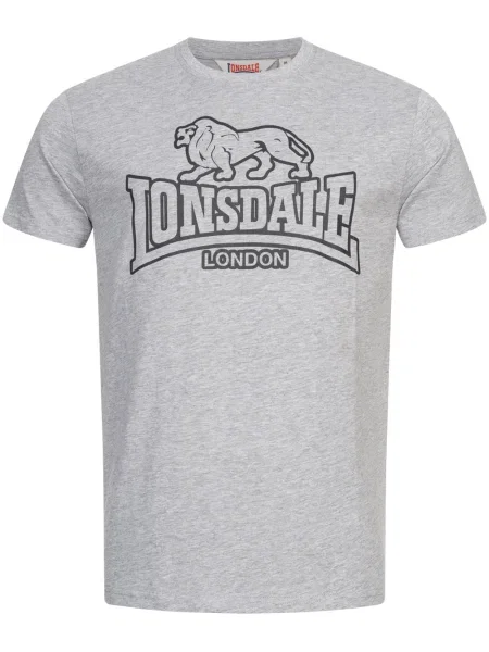 LONSDALE Tričko Allanfearn melírovaná / čierna sivá