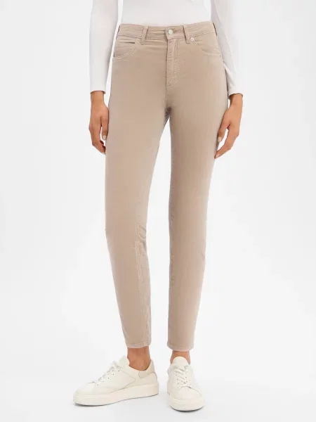 Spodnie materiałowe o kroju slim fit z mieszanki bawełny model ‘ALKEA’ Marc O'polo szare