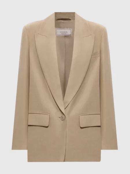 Жакет з льону Peserico бежевий