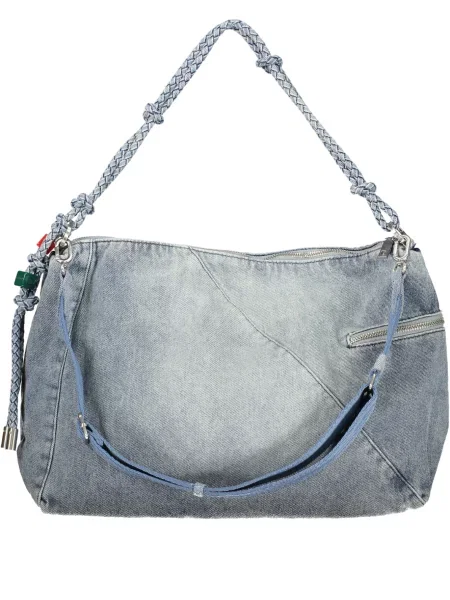 Geanta crossbody Desigual cu autograf albastru