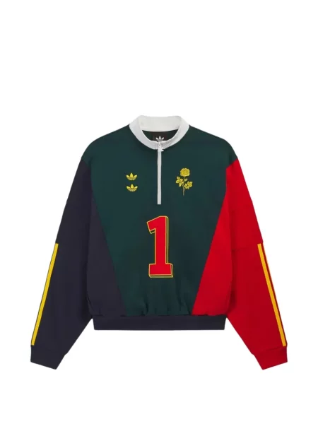 Hanorac Adidas din jacard alb