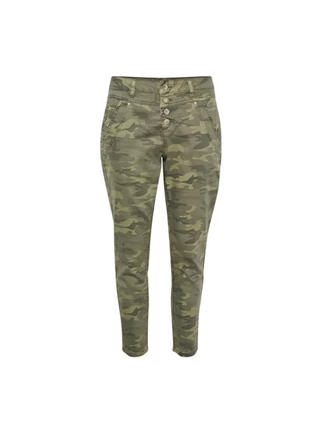 Spodnie Cream w kamuflażu o krotszym kroju szare
