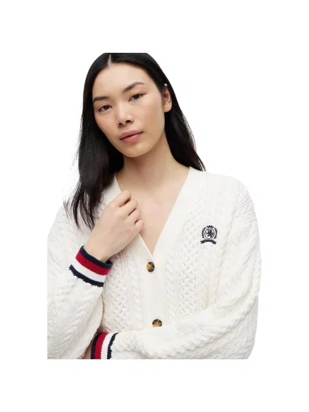 Tommy Jeans Kardigán biela
