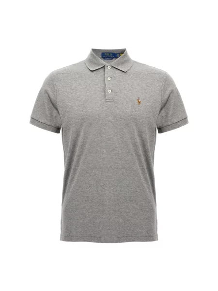 Polo Ralph Lauren Koszulki Mężczyzna S Koszulka Polo z Haftowanym Logo szary