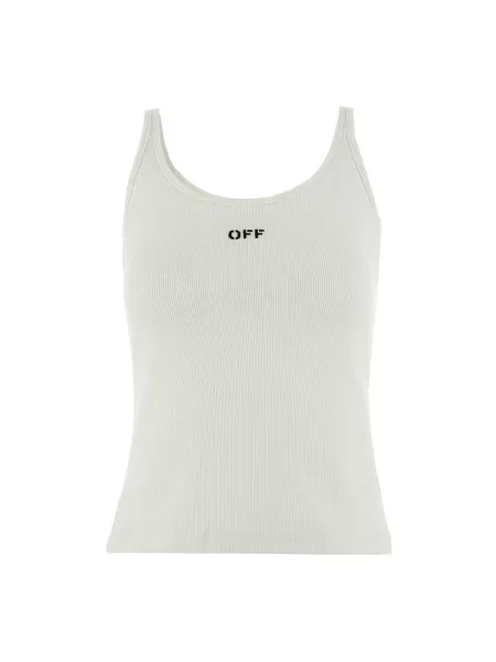 Podkoszulka Off-white ze stretchu w paski biała