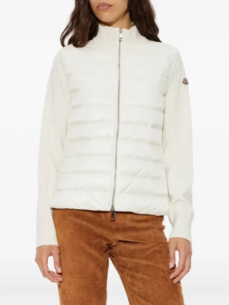Matlasat cardigan Moncler alb