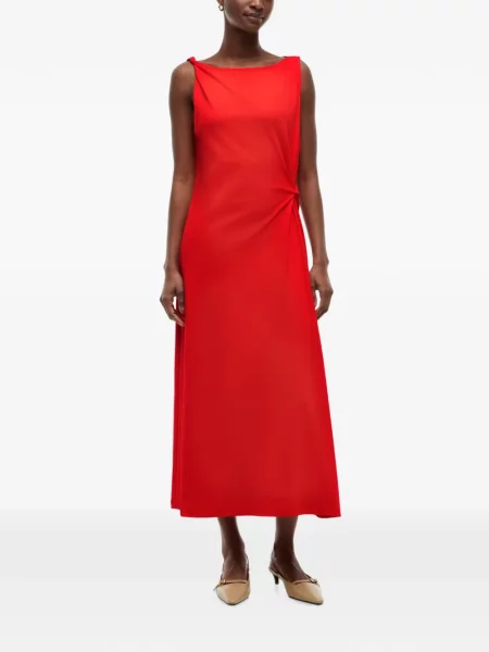 Rochie midi Tommy Hilfiger roșu