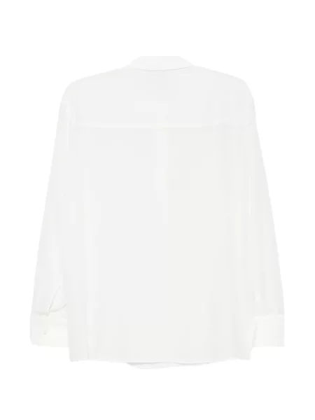 Bluză Emporio Armani de mătase alb
