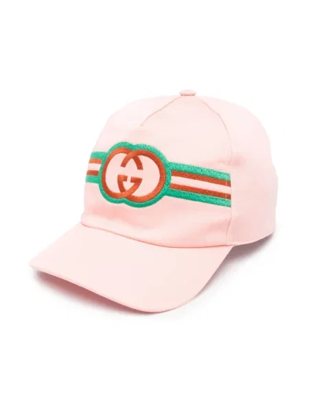Czapka z daszkiem dziecięca Gucci różowa