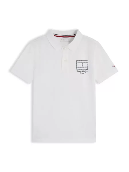 Tommy Hilfiger polo majica za djecu s pamukom bijela