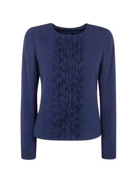 Geacă Emporio Armani cu volane albastru
